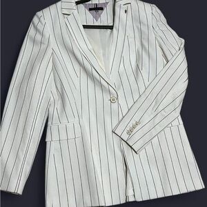 Tommy Hilfiger White Striped Blazer